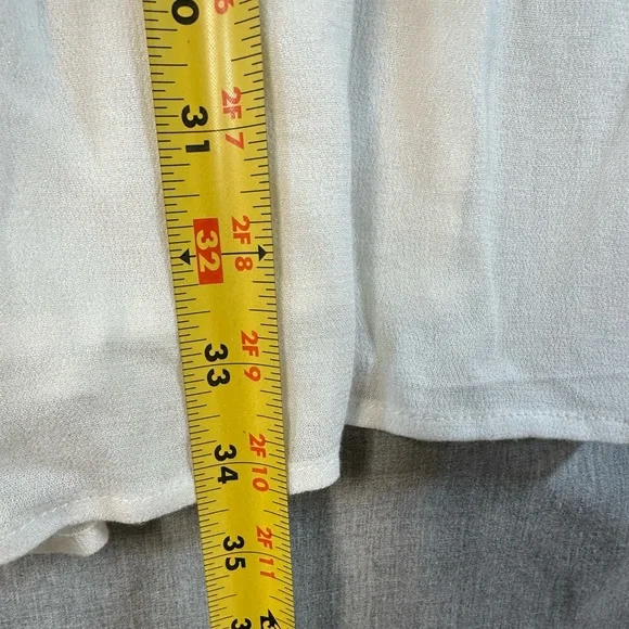 Lulus White Girlhoodcore with Geometric Embroidery NWT! Sz XL flowy low cut - Picture 8 of 10